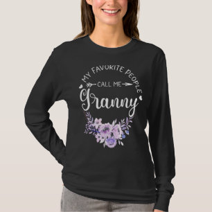 My Favourite People Call Me Granny Women Floral Gr T-Shirt