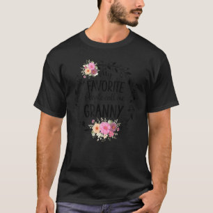 My Favourite People Call Me Granny Women Flower De T-Shirt