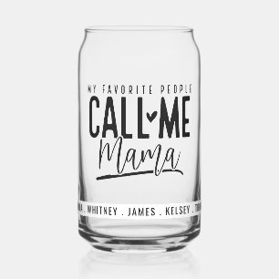 My Favourite People Call Me Mama Custom Names Can Glass