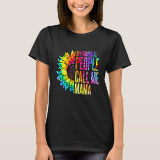 My Favourite People Call Me Mama Mother Sunflower  T-Shirt
