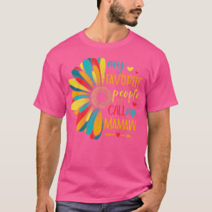My Favourite People Call Me Mamaw Daisy Flower Mam T-Shirt