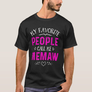 My Favourite People Call Me Memaw Floral Mother's T-Shirt