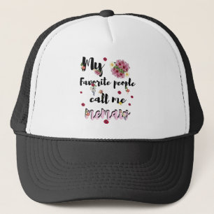 My Favourite People Call Me Memaw Grandma Gifts Trucker Hat