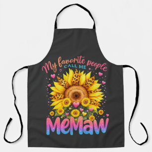 My Favourite People Call Me Memaw Mothers Day Apron