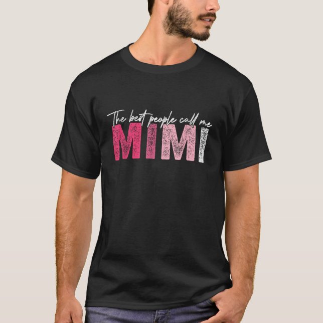 My Favourite People Call Me Mimi Funny Floral Moth T-Shirt (Front)