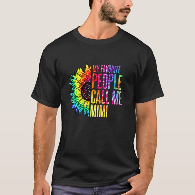 My Favourite People Call Me Mimi Grandma Sunflower T-Shirt (Front)
