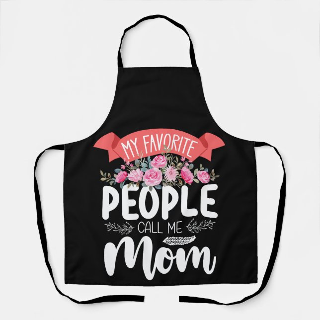 My Favourite People Call Me Mum Mother's Day Famil Apron (Front)
