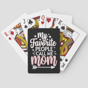 My Favourite People Call Me Mum Mother's Day Flora Playing Cards