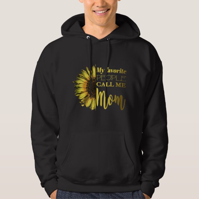 My Favourite People Call Me Mum Sunflower Garden F Hoodie (Front)