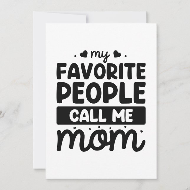 My Favourite People Call Me Mum Thank You Card (Front)