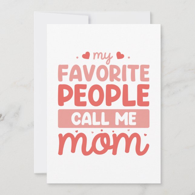 My Favourite People Call Me Mum Thank You Card (Front)
