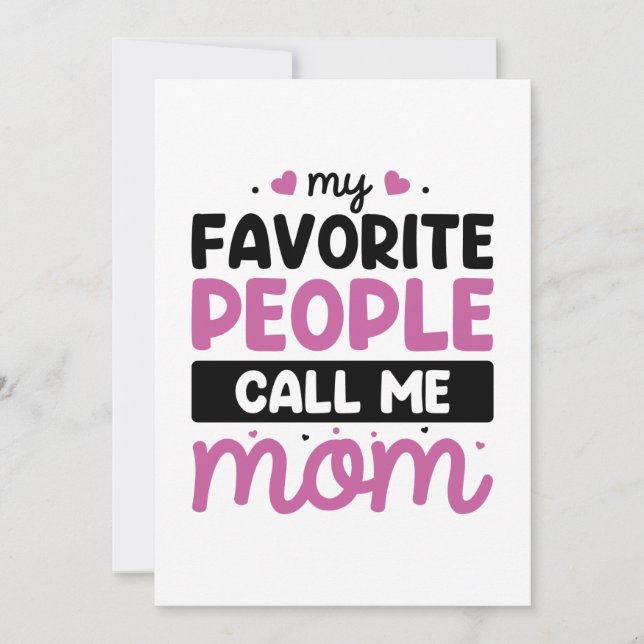 My Favourite People Call Me Mum Thank You Card (Front)