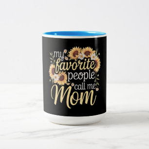 My Favourite People Call Me Mum Two-Tone Coffee Mug