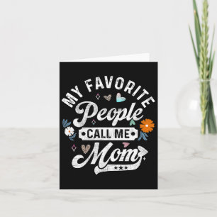 My Favourite People Call Me Mum Vintage Floral Leo Card