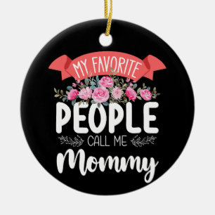 My Favourite People Call Me Mummy Mother's Day Ceramic Tree Decoration