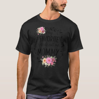 My Favourite People Call Me Mummy Women Flower Dec T-Shirt