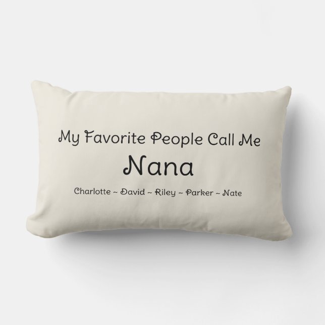 My Favourite People Call Me Nana Grandchildren Lumbar Cushion (Front)