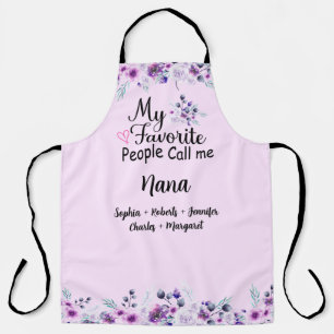 My Favourite People Call Me Nana Grandkids Name Apron