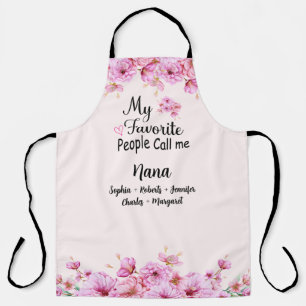 My Favourite People Call Me Nana Grandkids Name Apron