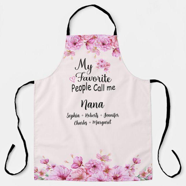 My Favourite People Call Me Nana | Grandkids Name Apron (Front)