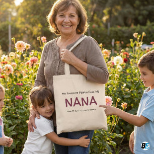 My Favourite People Call Me NANA Personalised Gran Tote Bag