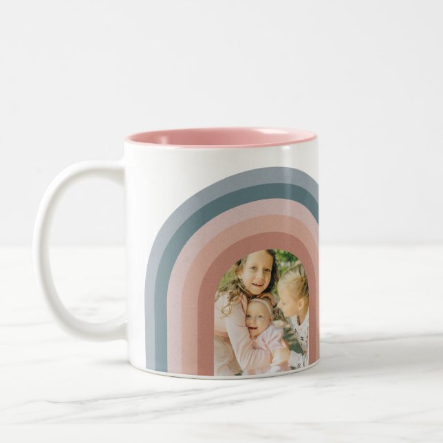 My Favourite People Call Me Nana Rainbow Photo Two-Tone Coffee Mug (Left)