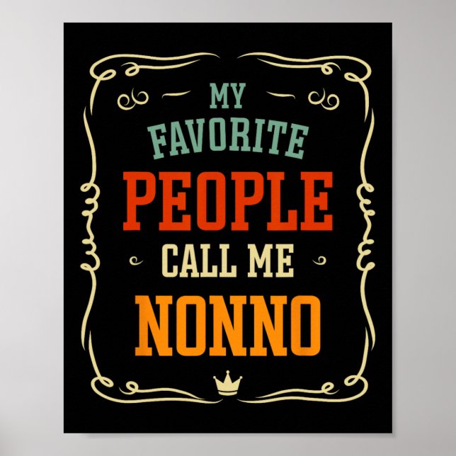 My Favourite People Call Me Nonno Father&#; s Day  Poster (Front)