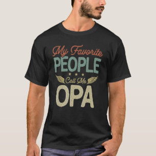 My Favourite People Call Me Opa Men Retro Decor Gr T-Shirt