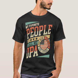 My Favourite People Call Me Opa Men Vintage Grandp T-Shirt