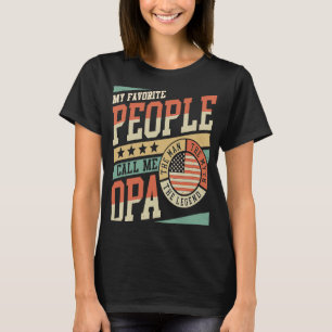 My Favourite People Call Me Opa Men Vintage Grandp T-Shirt