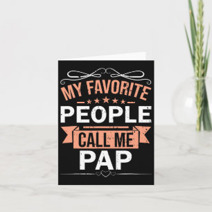 My Favourite People Call Me Pap Retro Men Father&# Card