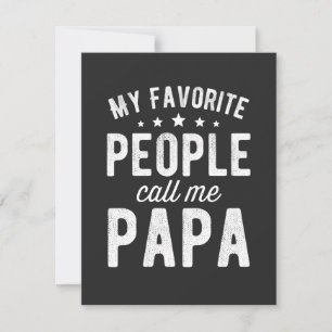 My Favourite People Call Me Papa Thank You Card