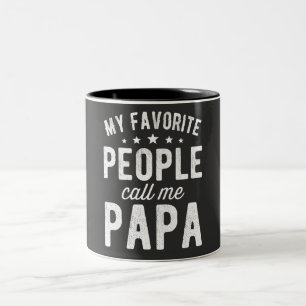 My Favourite People Call Me Papa Two-Tone Coffee Mug