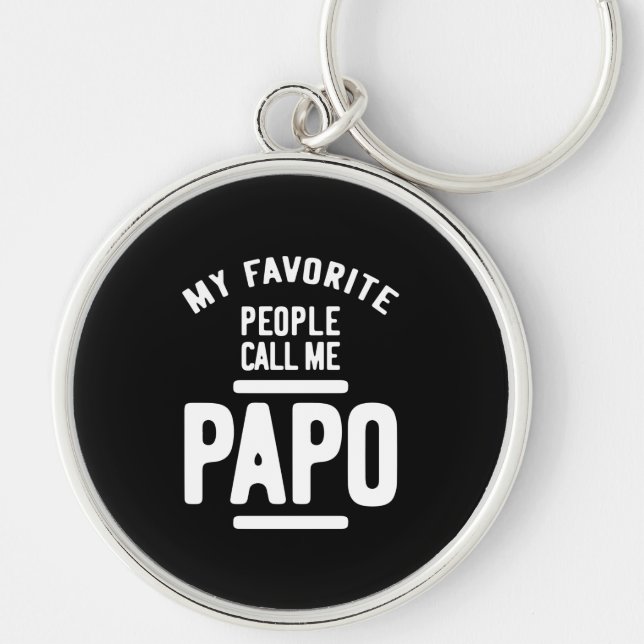 My Favourite People Call Me Papo | Father Gift Key Ring (Front)