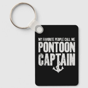 My Favourite People Call Me Pontoon Captain Key Ring