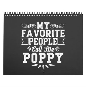 My Favourite People Call Me Poppy Father's Day Gif Calendar