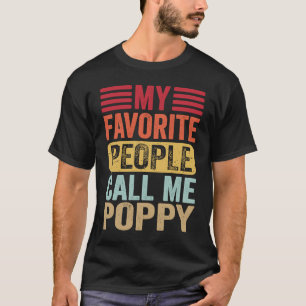 My Favourite People Call Me Poppy Retro Father's T-Shirt