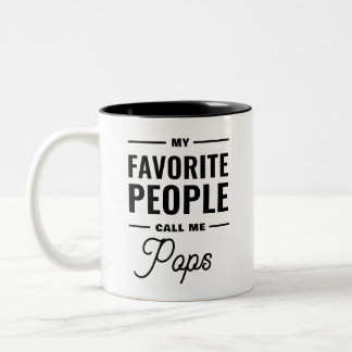 My Favourite People Call Me Pops Two-Tone Coffee Mug