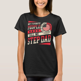 My Favourite People Call Me Stepdad Men Retro Papa T-Shirt