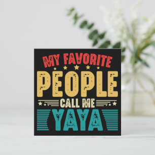 My Favourite People Call Me Yaya Vintage Mothers Invitation