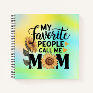 My Favourite People Call Mum Funny Mum Family Gift Notebook