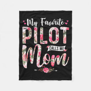 My favourite pilot call me mum happy mother's day fleece blanket