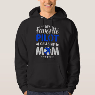 My Favourite Pilot Calls Me Mum Aeroplane Mother' Hoodie