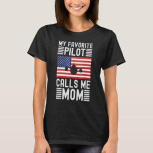 My Favourite Pilot Calls Me Mum - Funny Pilot Moth T-Shirt