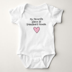my favourite place is grandma's house baby bodysuit