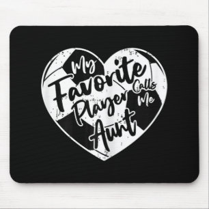My Favourite Player Calls Me Aunt Soccer Heart  Mouse Mat