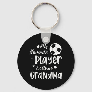 My Favourite Player Calls Me Grandma Soccer Player Key Ring