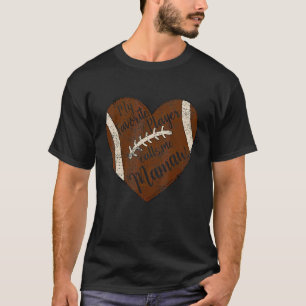 My Favourite Player Calls Me Mamaw Heart Football T-Shirt