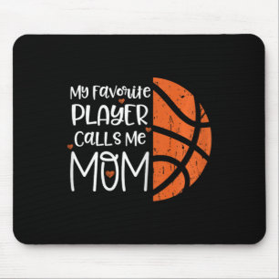 My Favourite Player Calls Me Mum Bysketbyll Gift B Mouse Mat