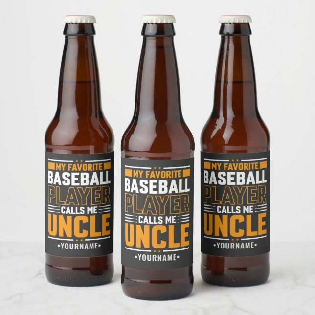 My Favourite Player Calls Me Uncle Beer Bottle Label (Bottles)